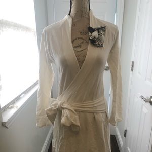 Homme Body Cotton White Wrap Dress